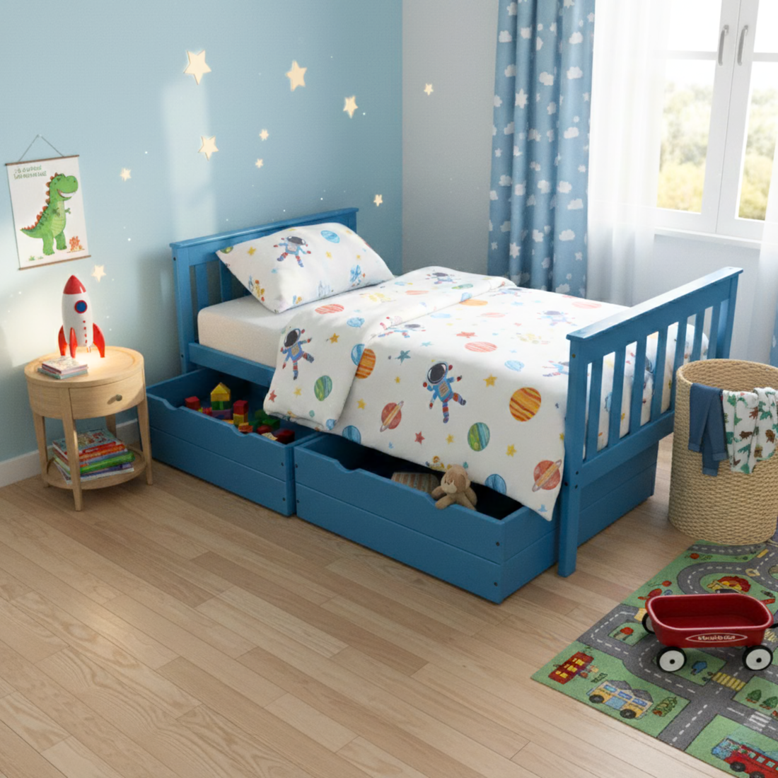 Versaloft Mission Amish Made Bed Frame with 2-Piece Drawers