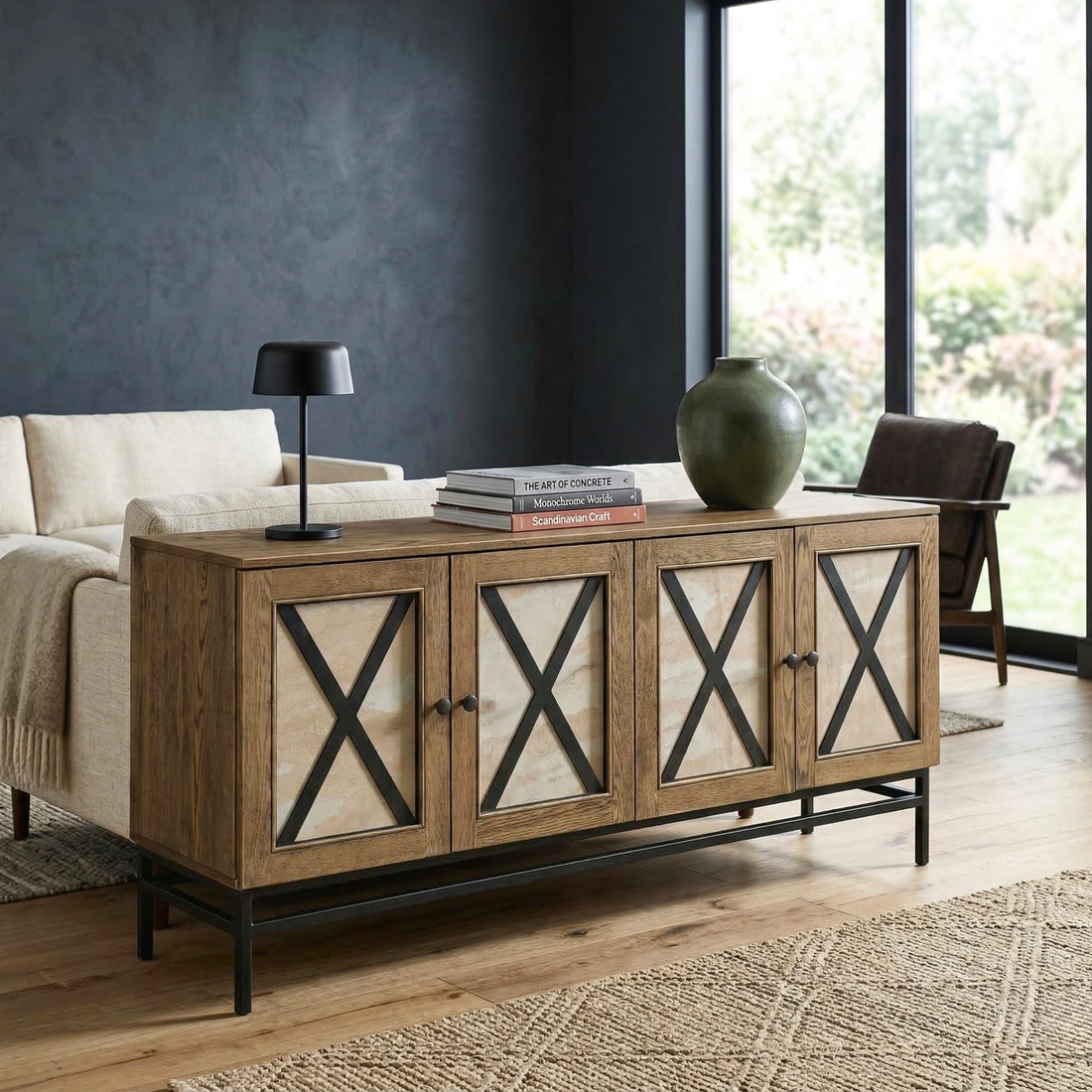 Hoosier Timbercraft Wyatt Oak Sideboard Server