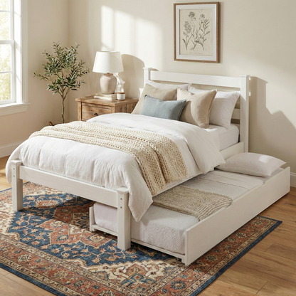 Versaloft Homestead Amish Made Bed Frame with Headboard and Trundle Unit