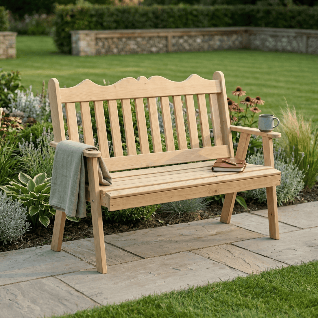 Keystone Amish Co. Red Cedar York Garden Bench