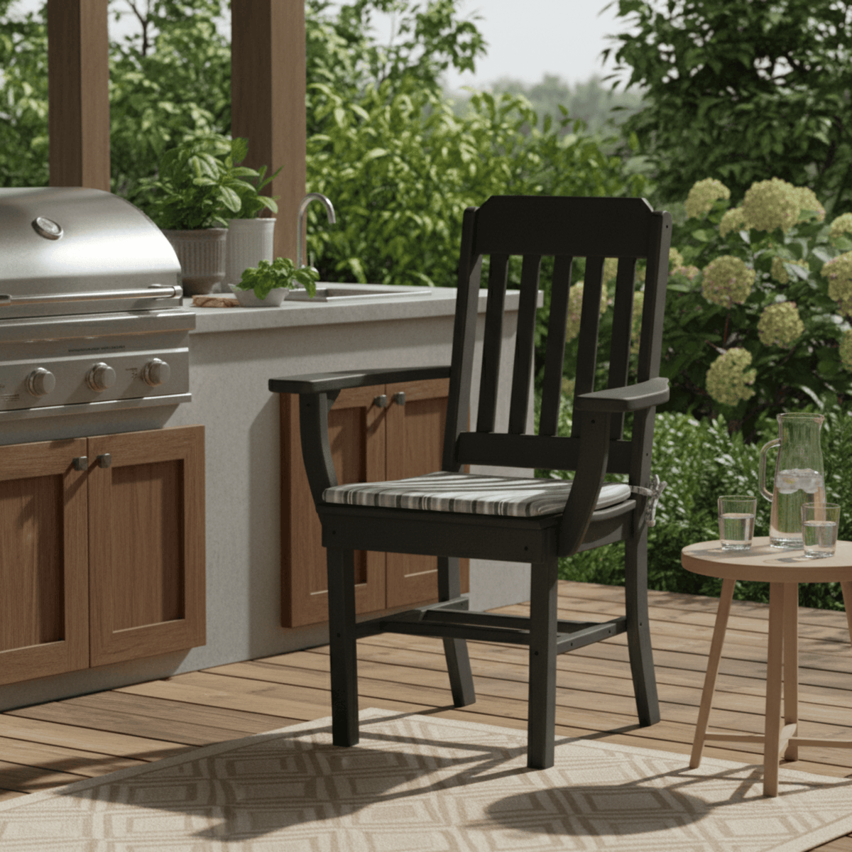 Keystone Amish Co. Traditional Poly Composite Dining Chair with arms