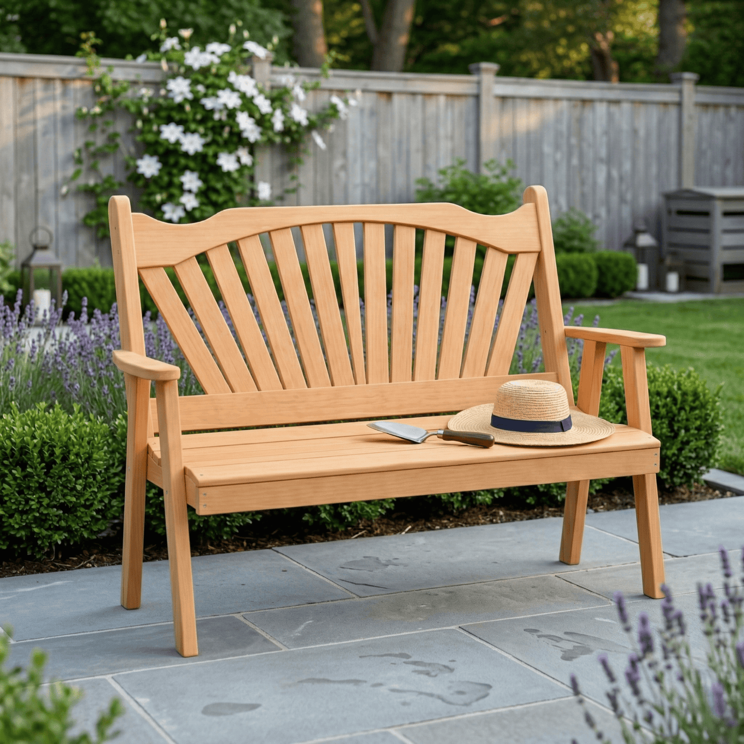 Keystone Amish Co. Red Cedar Sunburst Garden Bench