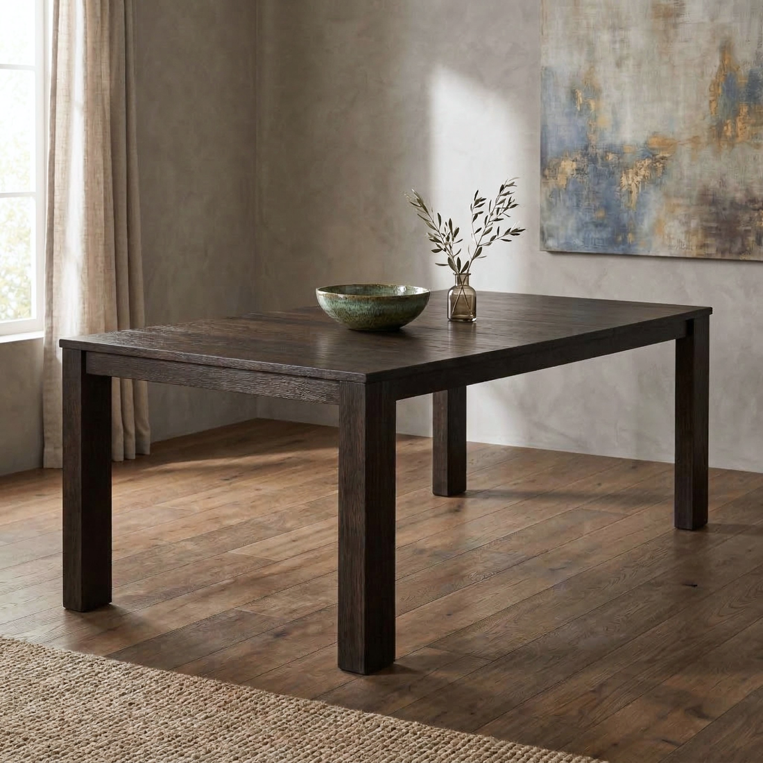 Hoosier Timbercraft Plymouth Rectangular White Oak Dining Table
