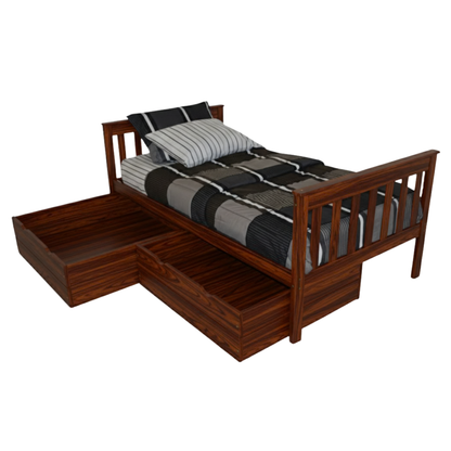Versaloft Mission Amish Made Bed Frame with 2-Piece Drawers