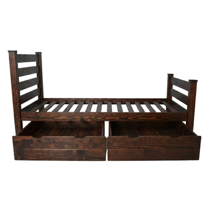 Versaloft Homestead Amish Made Bed Frame with Headboard, Footboard, and 2-Piece Drawers
