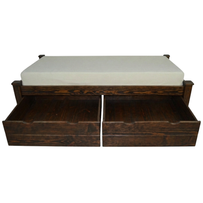 Versaloft Homestead Amish Made Bed Frame with 2-Piece Drawers