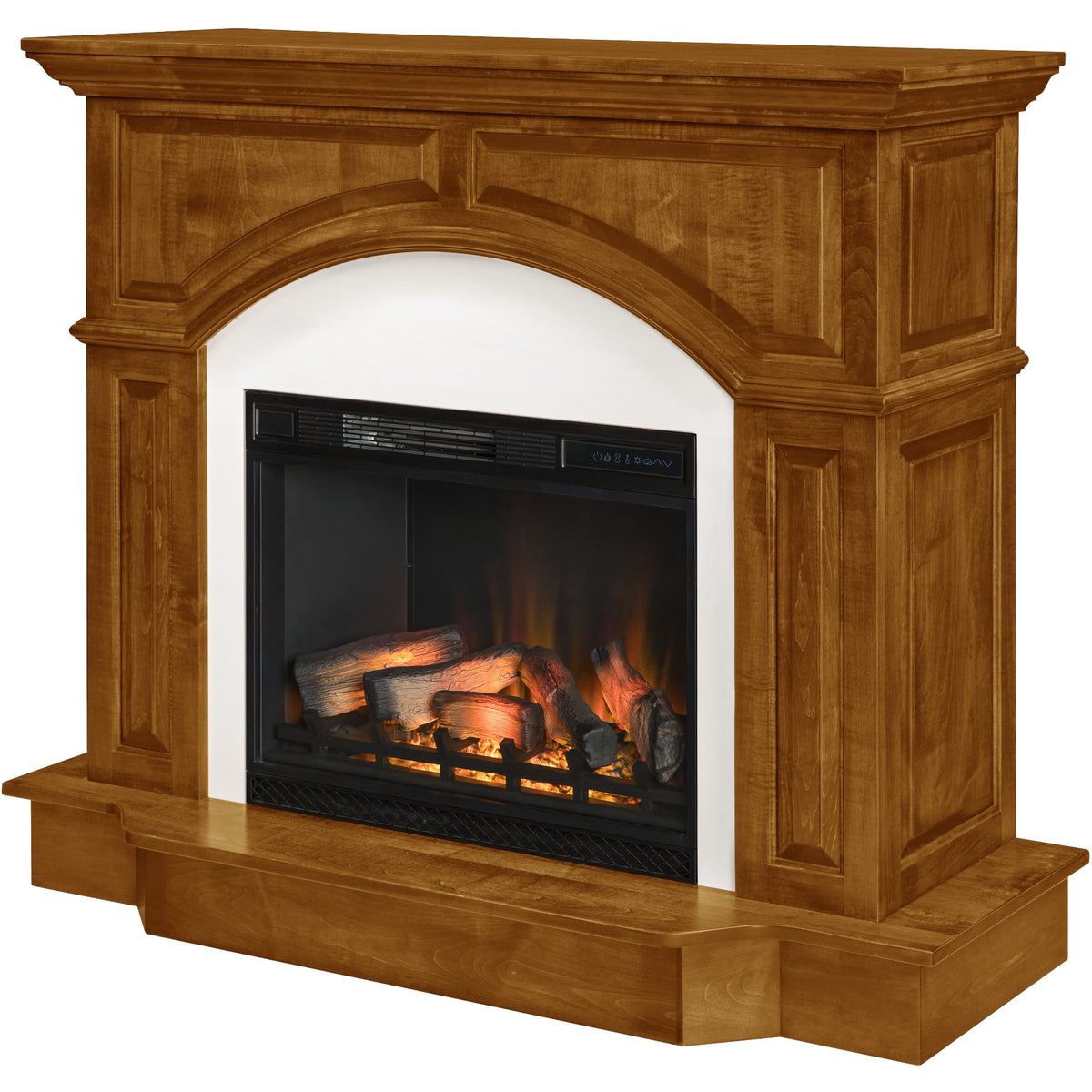 Ridgeline Fireplace in Golden Pecan Stain