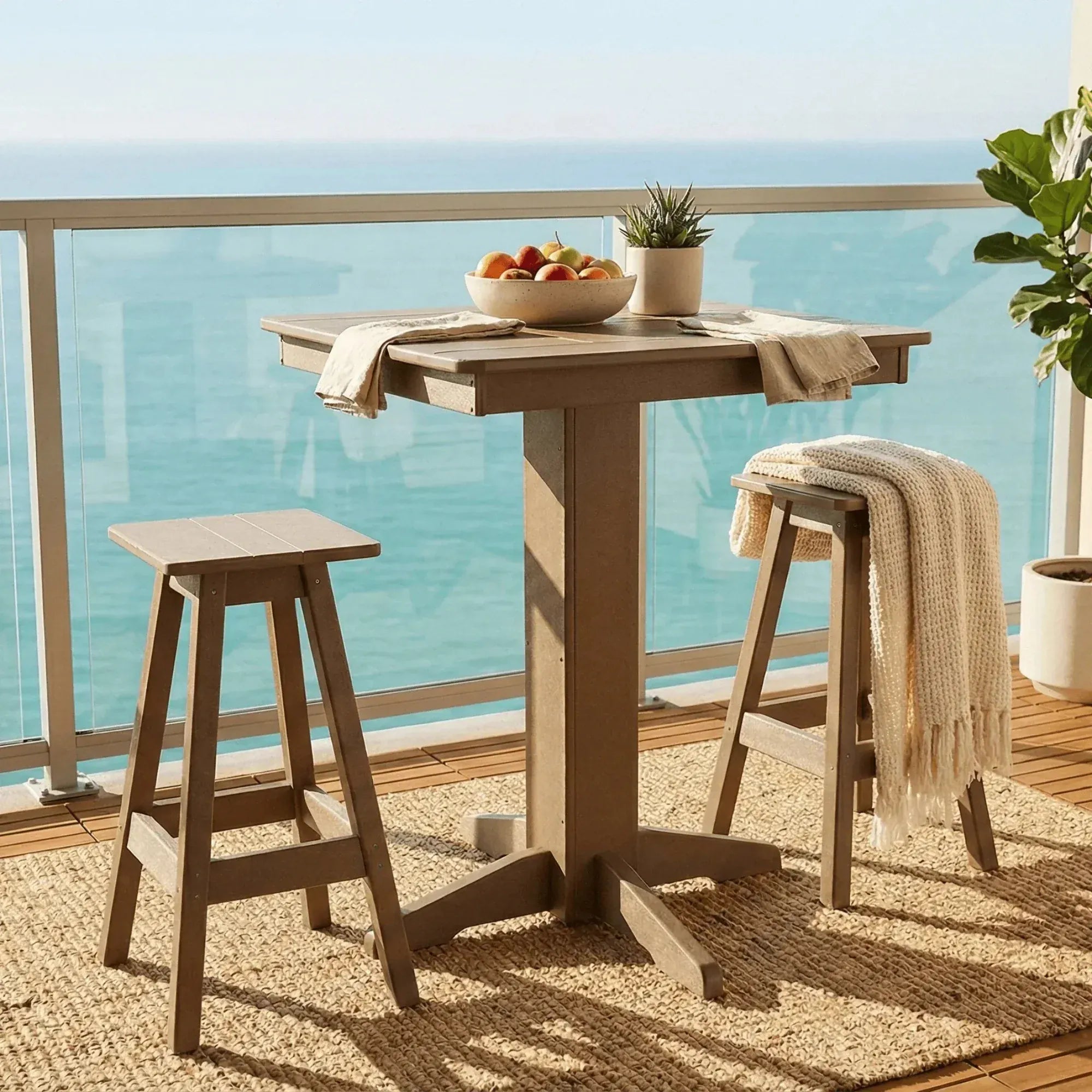 Keystone Amish Co. Riley 3-Piece Poly Lumber Bar Dining Set