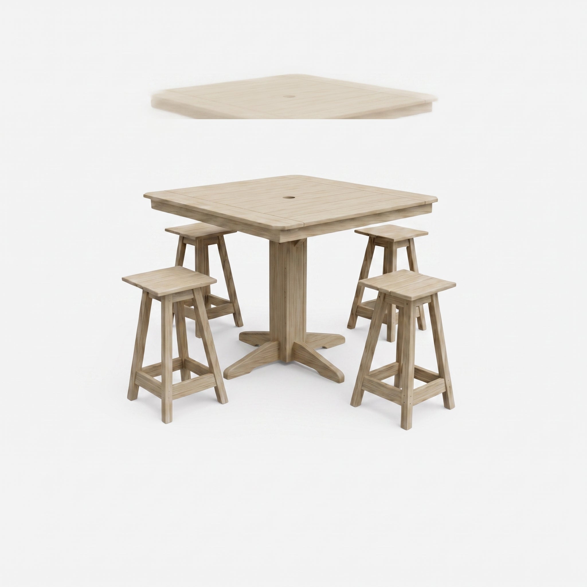 Keystone Amish Co. Riley 5-Piece Poly Counter Height Barstool Dining Set