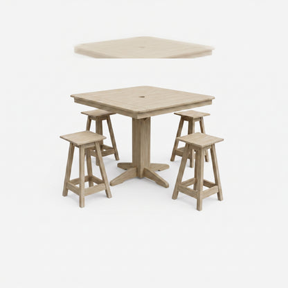 Keystone Amish Co. Riley 5-Piece Poly Counter Height Barstool Dining Set