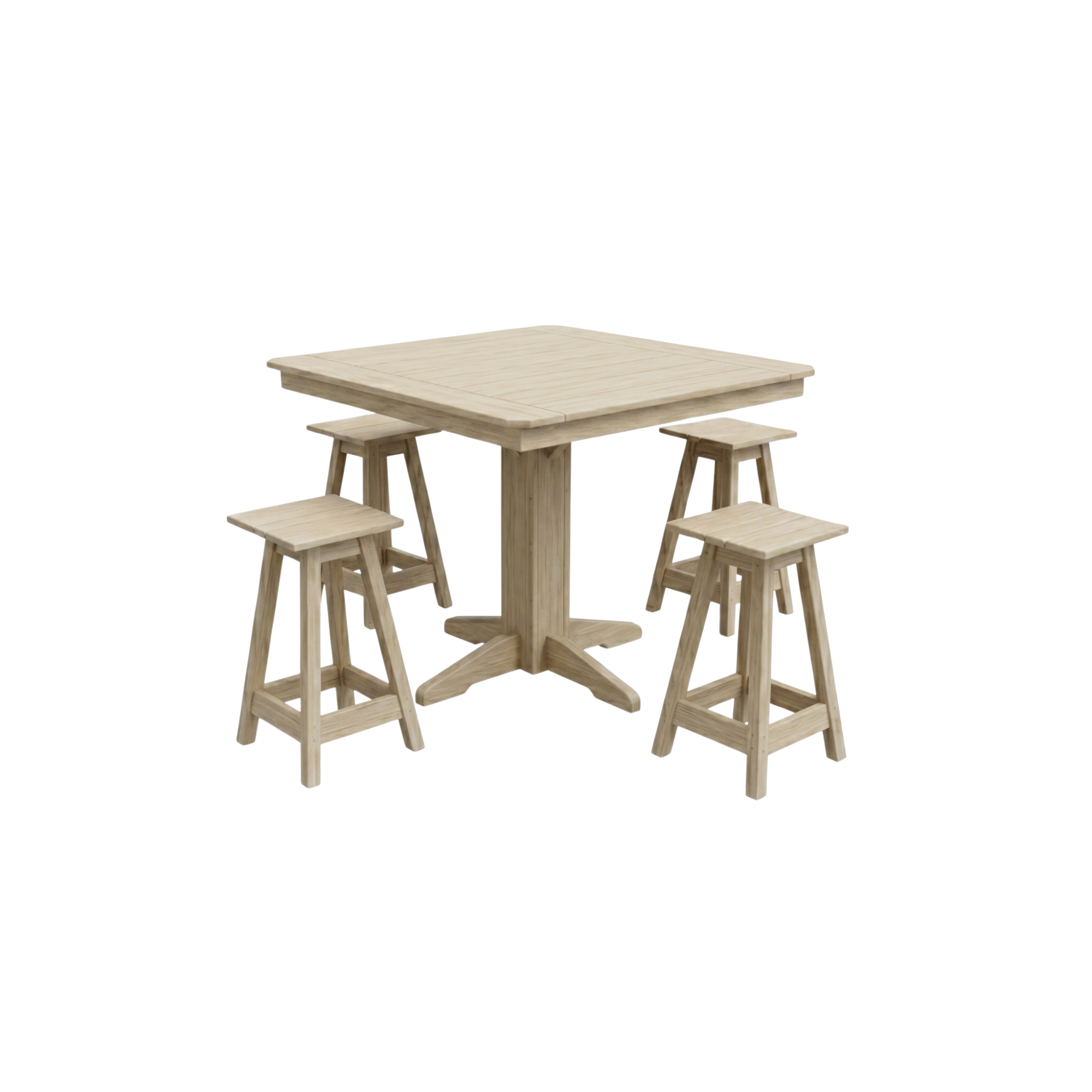 Keystone Amish Co. Riley 5-Piece Poly Counter Height Barstool Dining Set