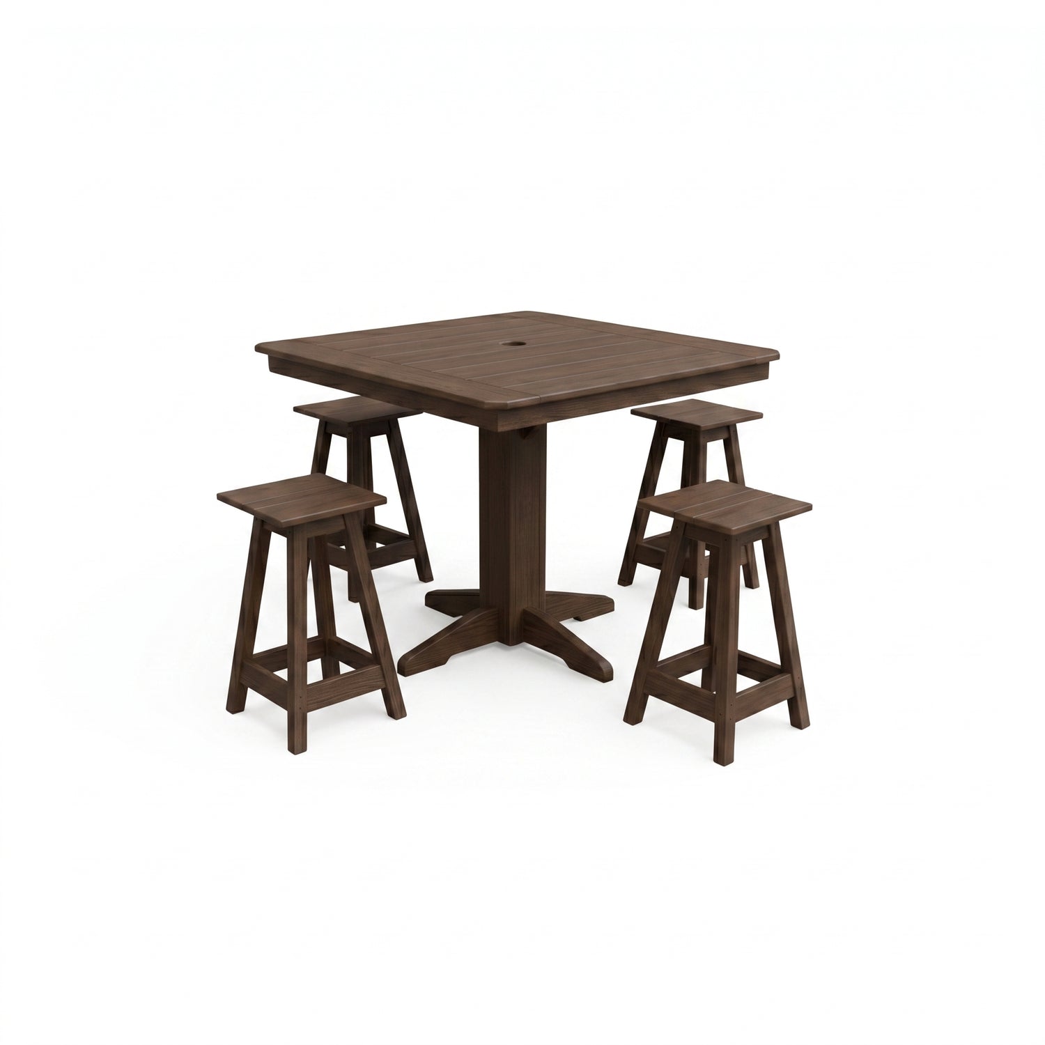 Keystone Amish Co. Riley 5-Piece Poly Counter Height Barstool Dining Set