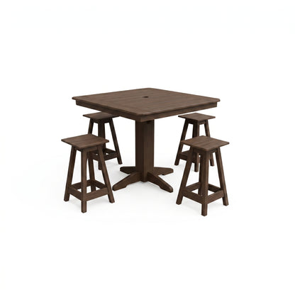 Keystone Amish Co. Riley 5-Piece Poly Counter Height Barstool Dining Set