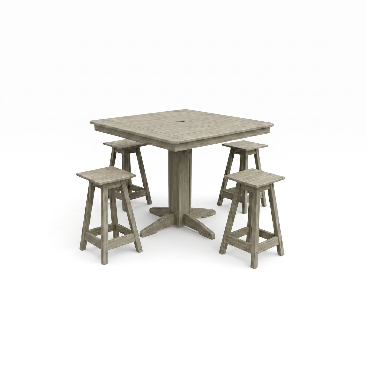 Keystone Amish Co. Riley 5-Piece Poly Counter Height Barstool Dining Set