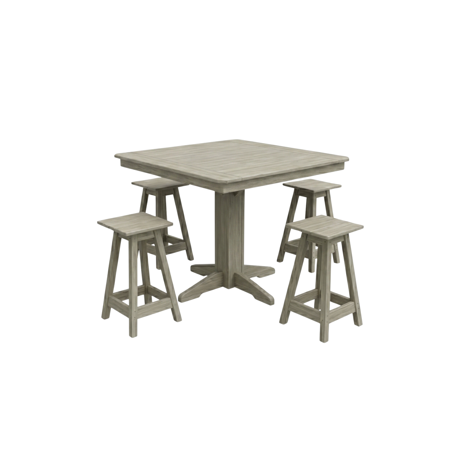 Keystone Amish Co. Riley 5-Piece Poly Counter Height Barstool Dining Set