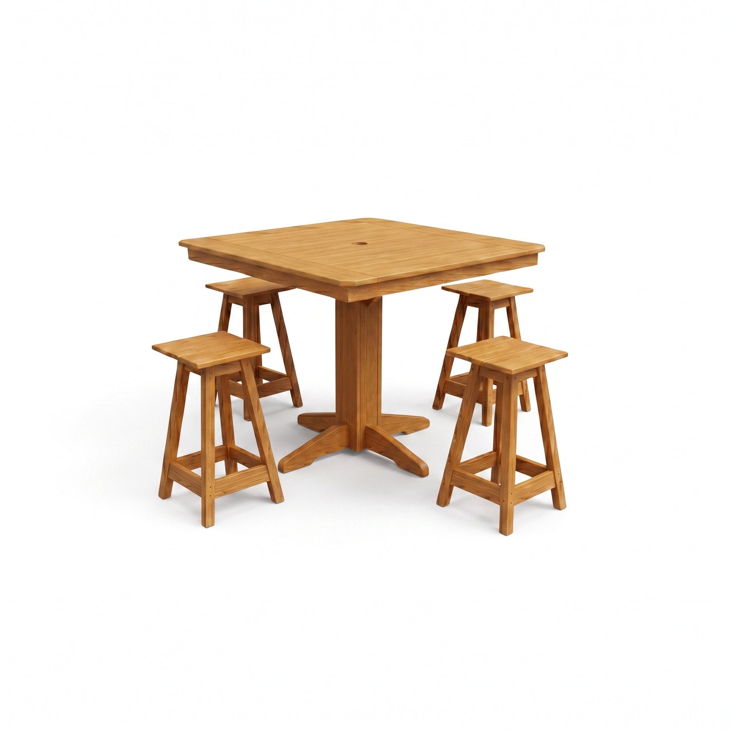 Keystone Amish Co. Riley 5-Piece Poly Counter Height Barstool Dining Set