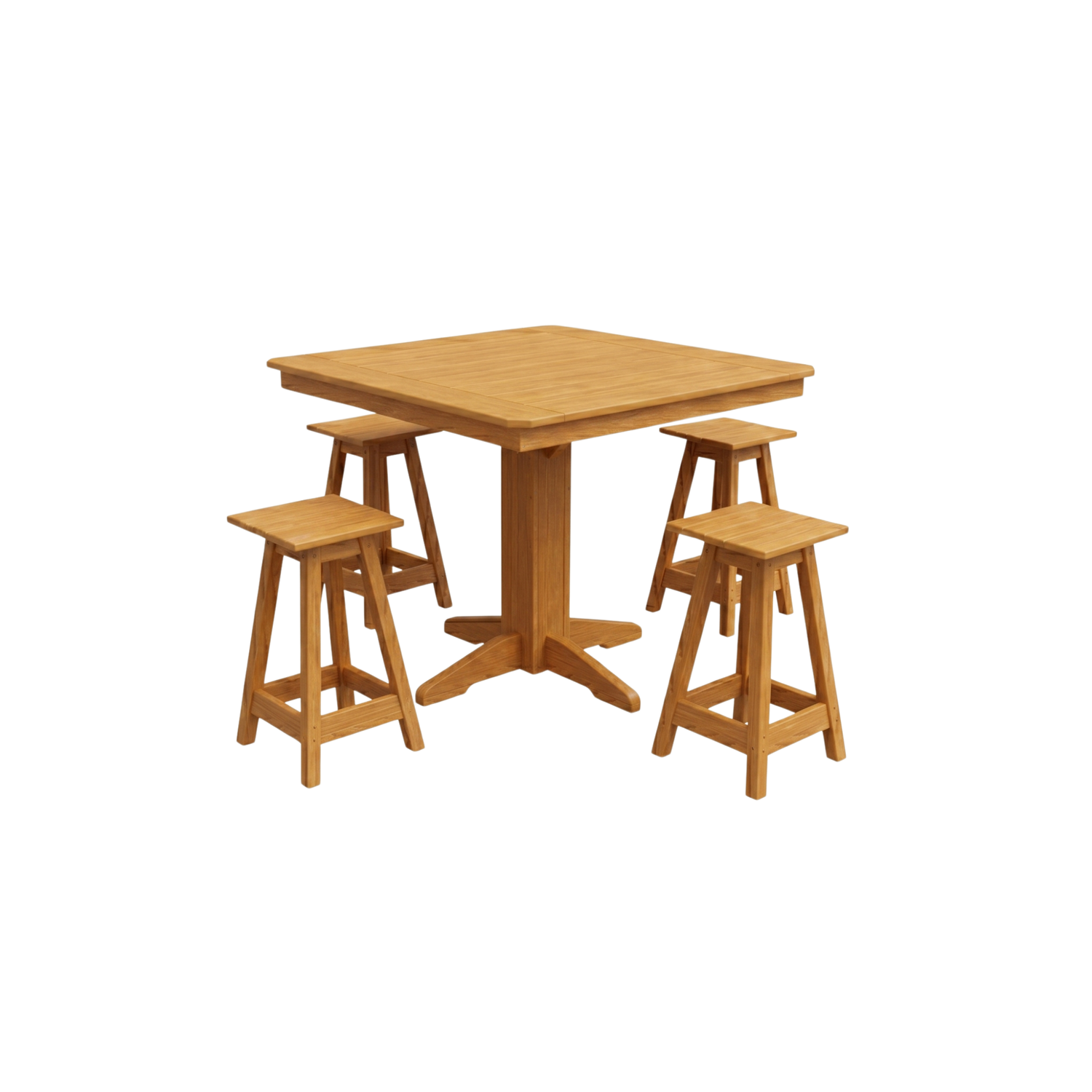 Keystone Amish Co. Riley 5-Piece Poly Counter Height Barstool Dining Set