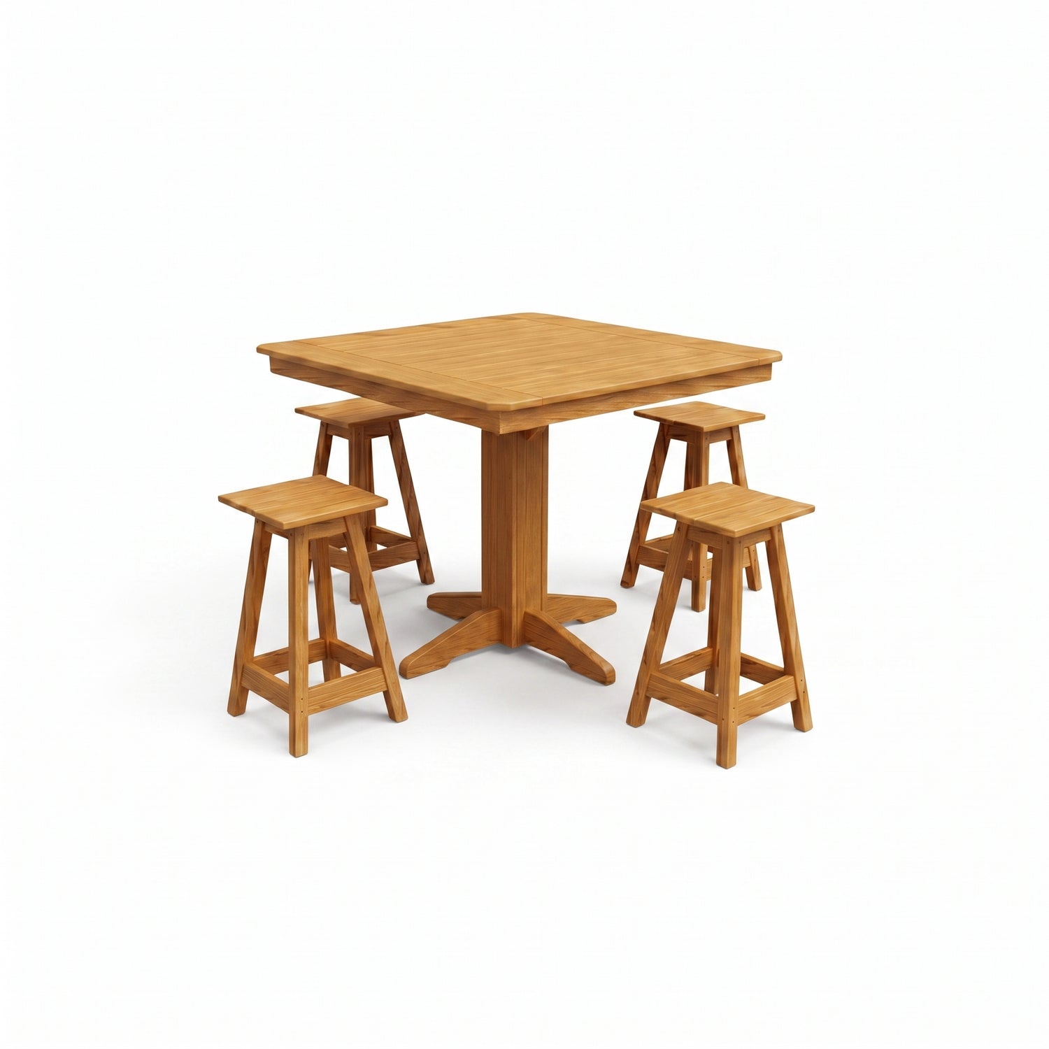 Keystone Amish Co. Riley 5-Piece Poly Counter Height Barstool Dining Set