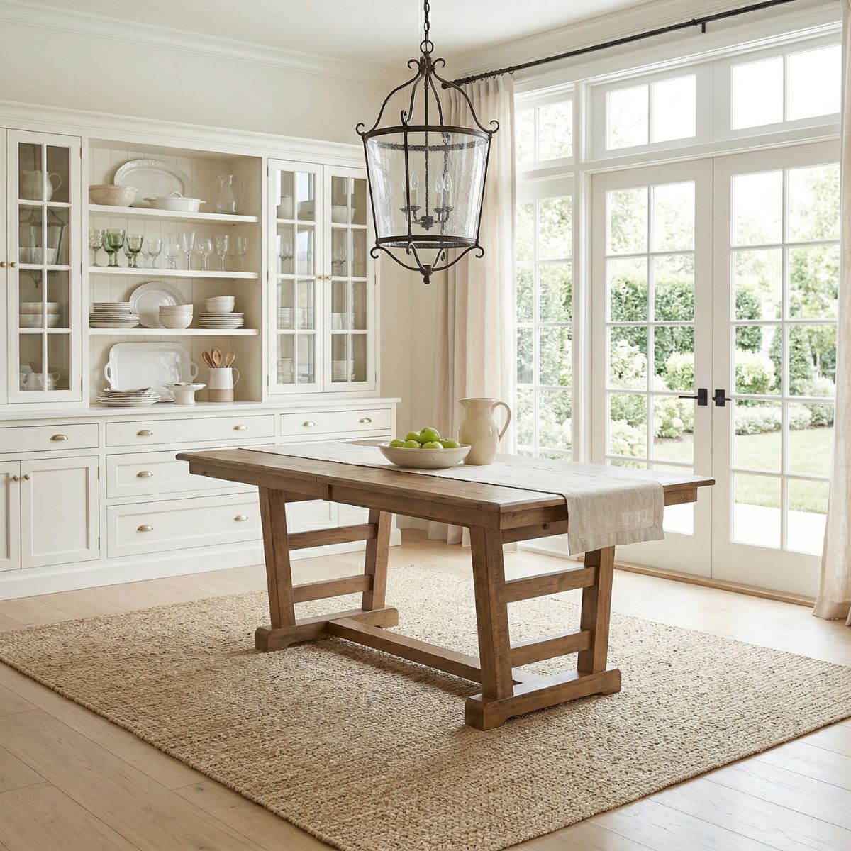 Hoosier Timbercraft Rogers Maple Trestle Dining Table