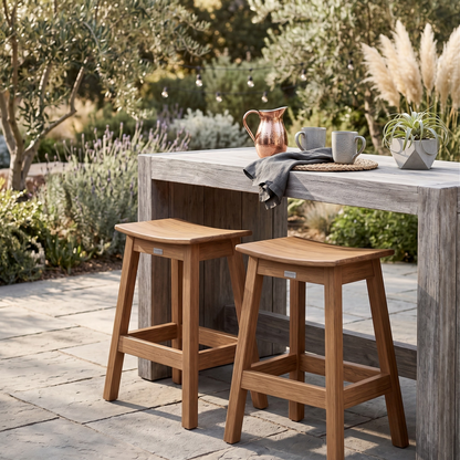 Berlin Gardens Outdoor Saddle Poly Lumber Counter Stool