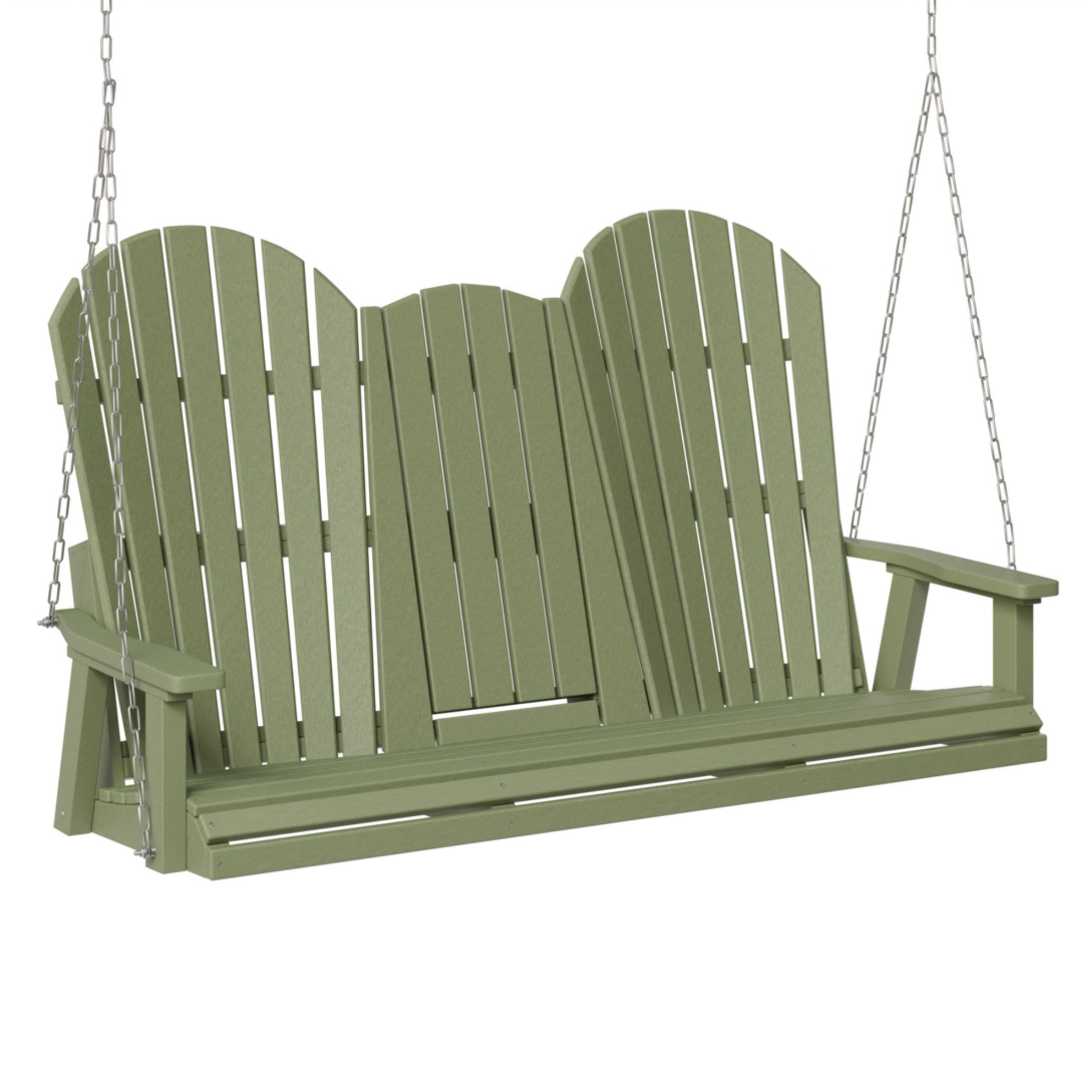 Berlin Gardens Comfo Back Poly Lumber Three Seat Console Swing with Stainless Steel Chains