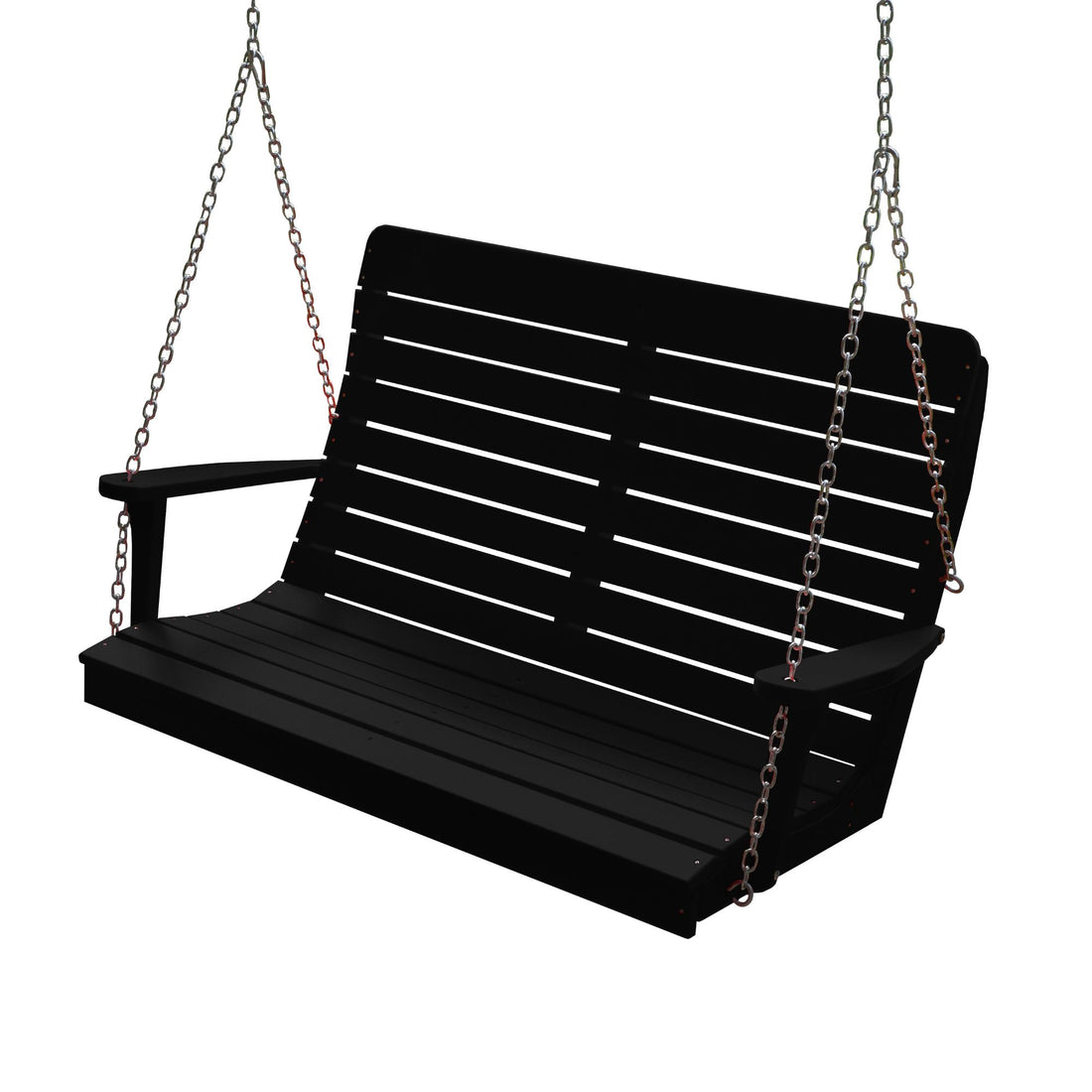 Keystone Amish Co. 4 Foot Salem Composite Poly Porch Swing, Black