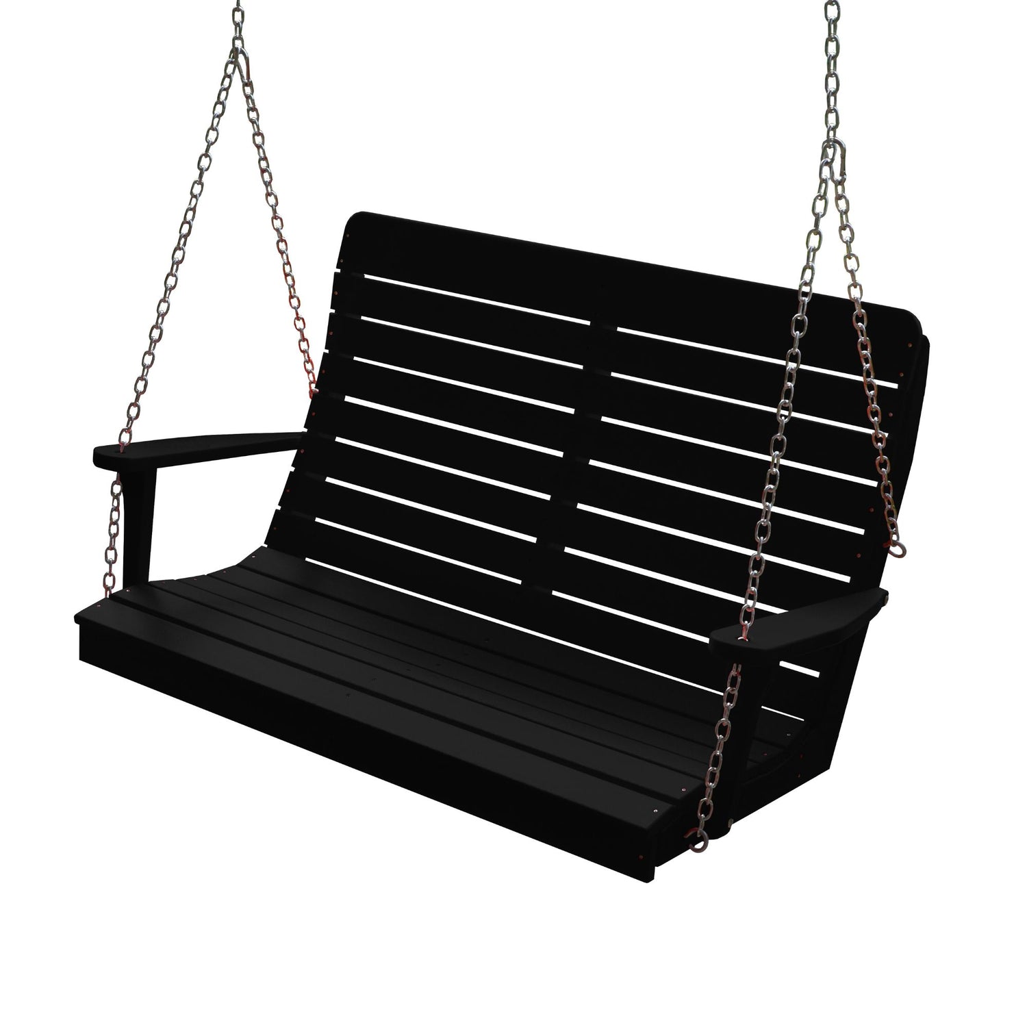 Keystone Amish Co. 4 Foot Salem Composite Poly Porch Swing, Black