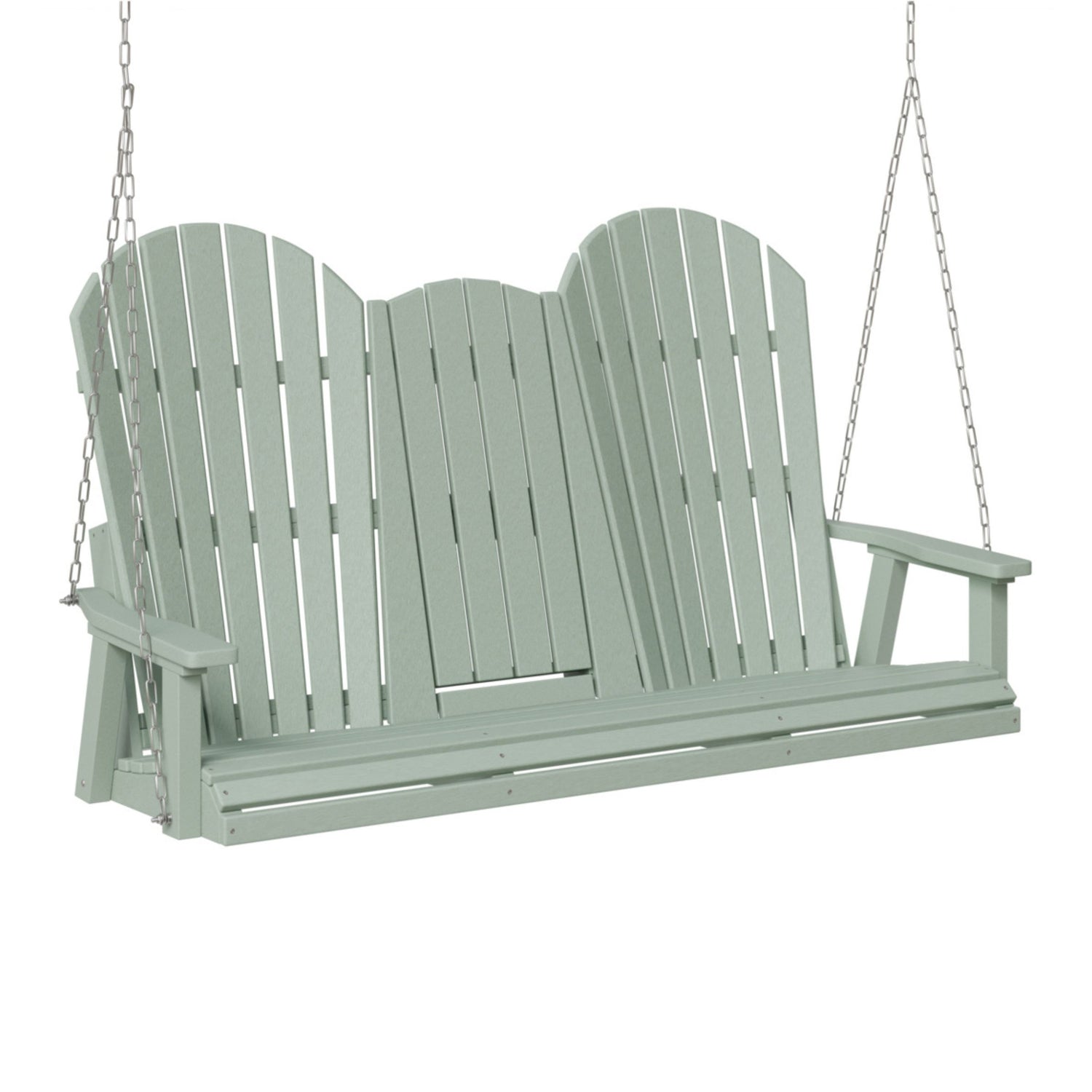 Berlin Gardens Comfo Back Poly Lumber Three Seat Console Swing with Stainless Steel Chains