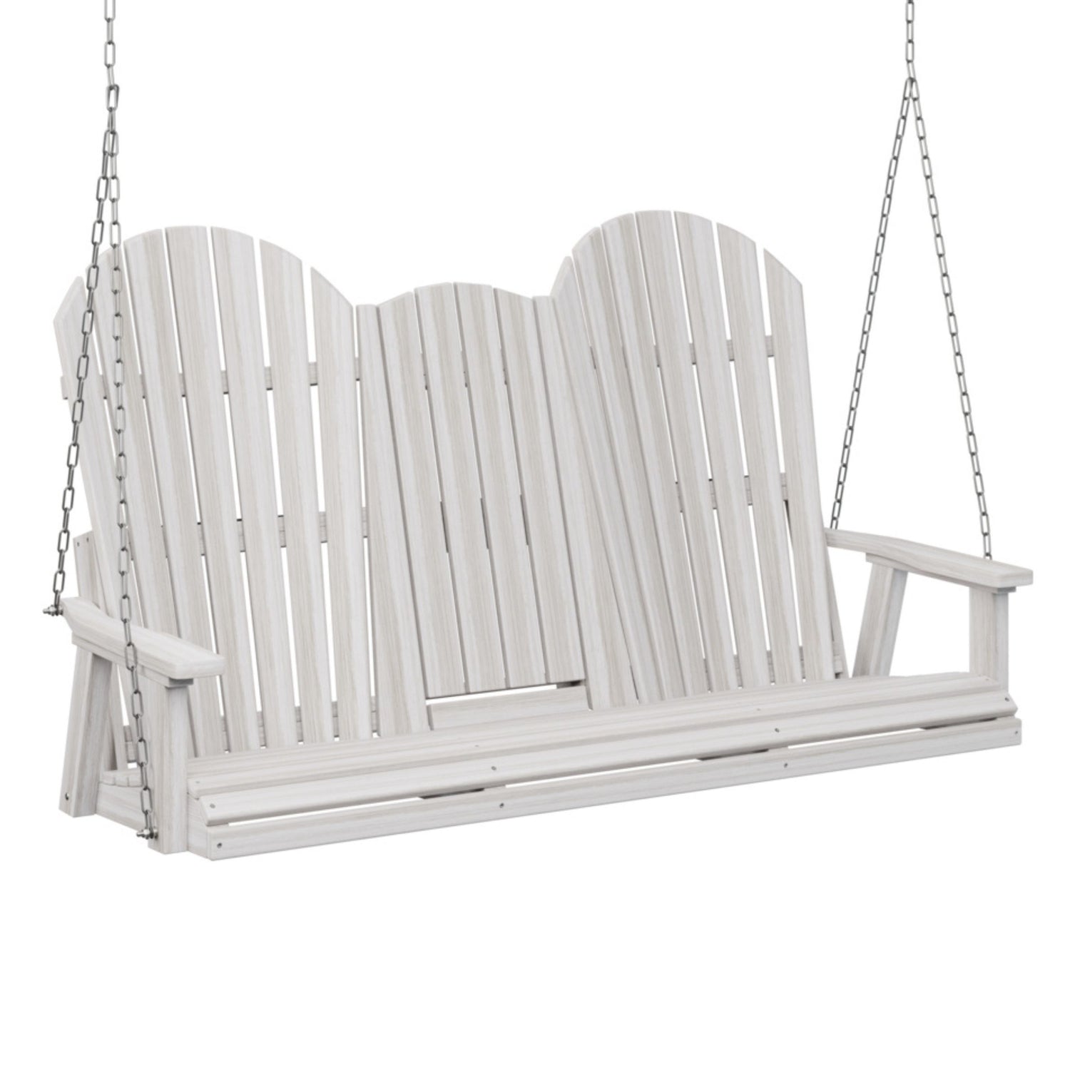 Berlin Gardens Comfo Back Poly Lumber Three Seat Console Swing with Stainless Steel Chains
