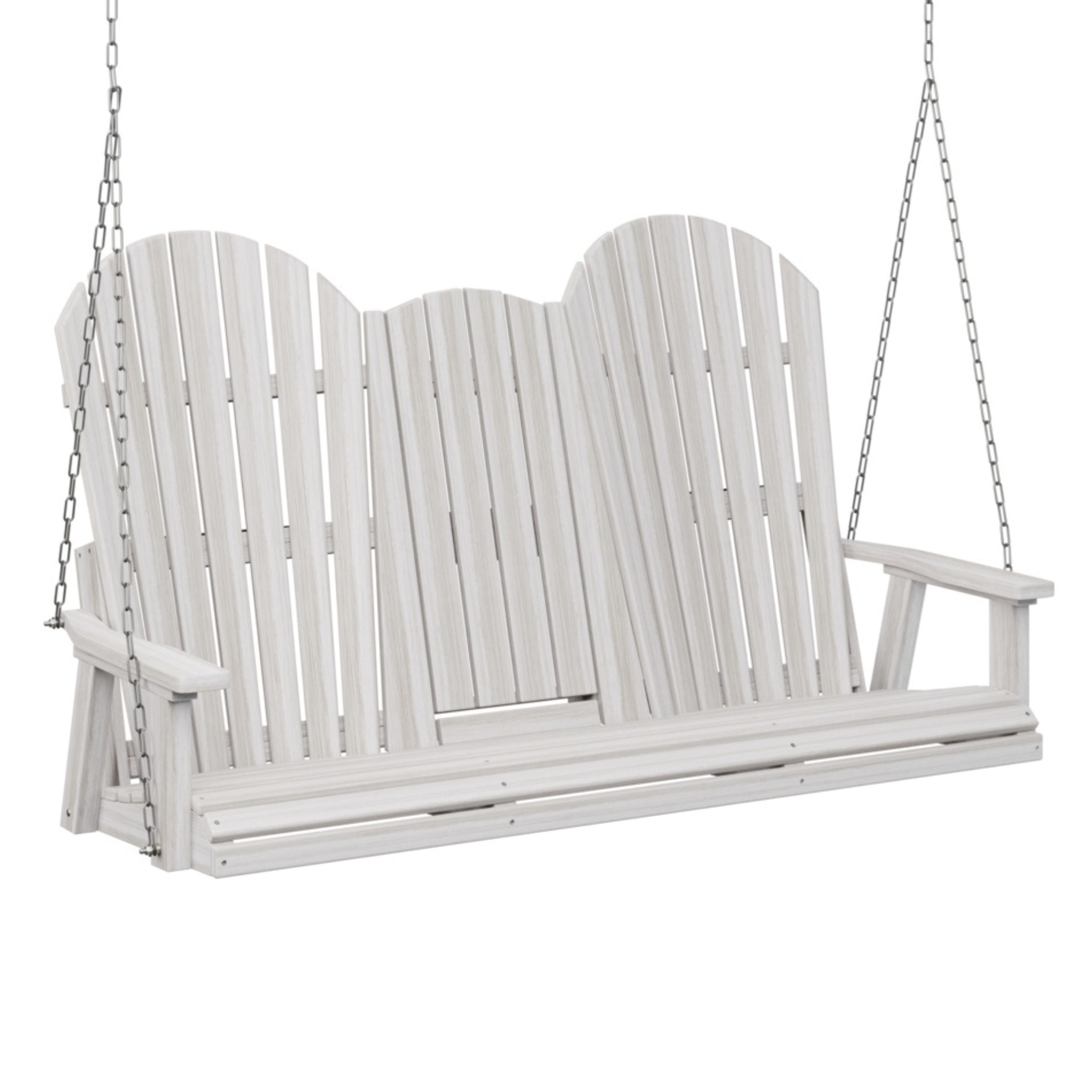 Berlin Gardens Comfo Back Poly Lumber Three Seat Console Swing with Stainless Steel Chains