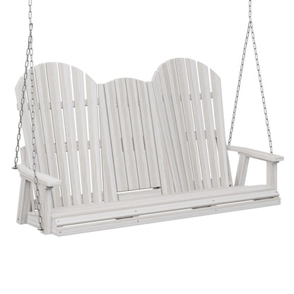 Berlin Gardens Comfo Back Poly Lumber Three Seat Console Swing with Stainless Steel Chains