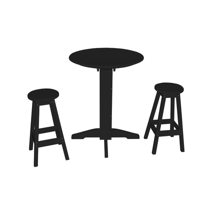 Keystone Amish Co. Sierra 2 Person Poly Round Bar Dining Set