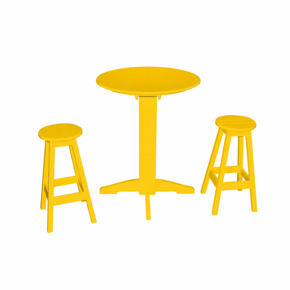 Keystone Amish Co. Sierra 2 Person Poly Round Bar Dining Set