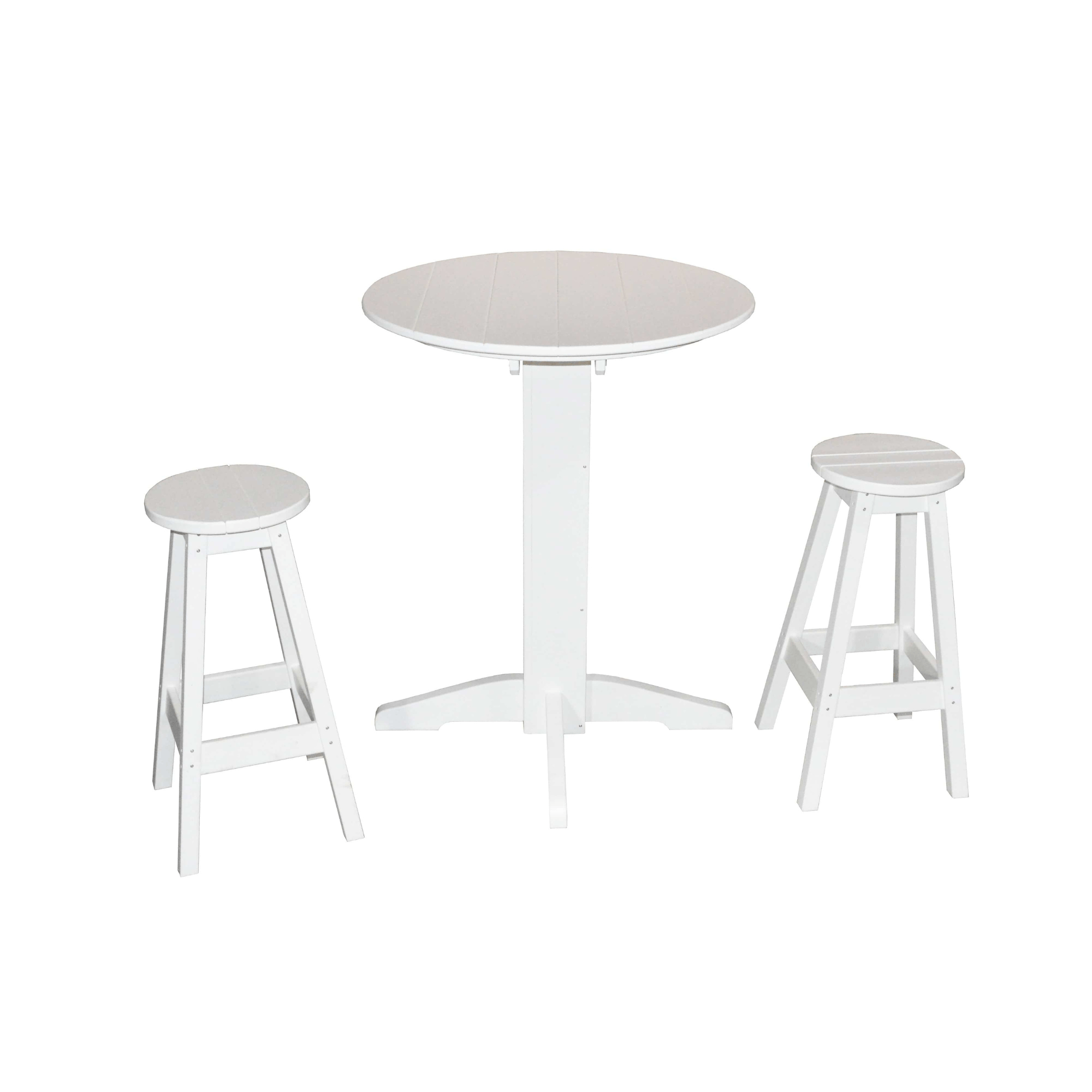 Keystone Amish Co. Sierra 2 Person Poly Round Bar Dining Set