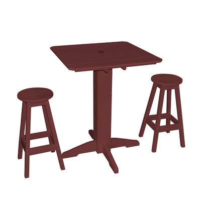 Keystone Amish Co. Sierra 3-Piece Poly Outdoor Bar Set