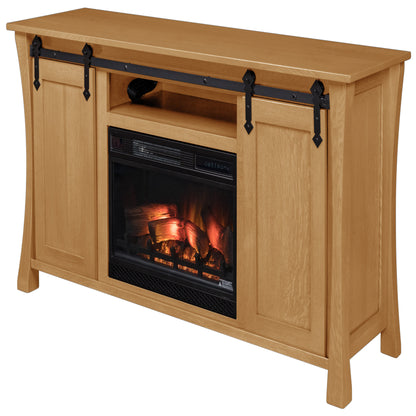 Silverton Fireplace Entertainment Center in Granola Stain
