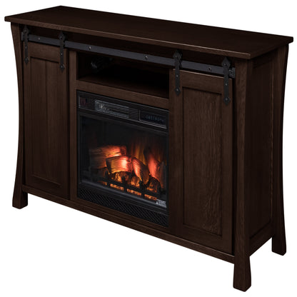 Silverton Fireplace Entertainment Center in Onyx Stain