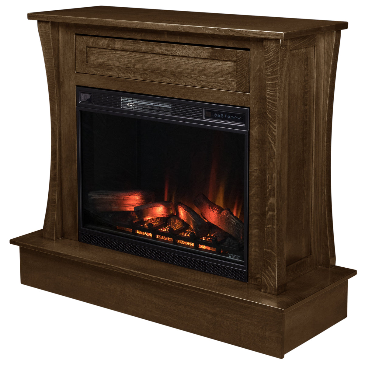 Silverton Wall Fireplace in Charwood Stain