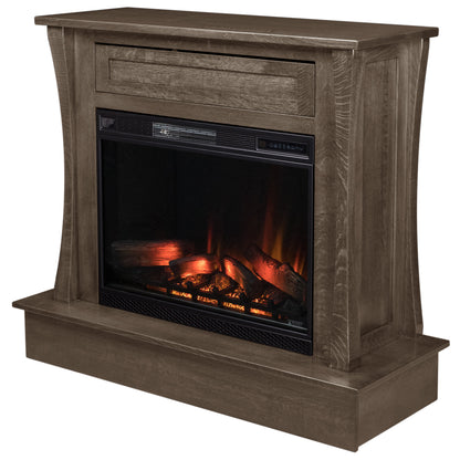 Silverton Wall Fireplace in Driftwood Stain