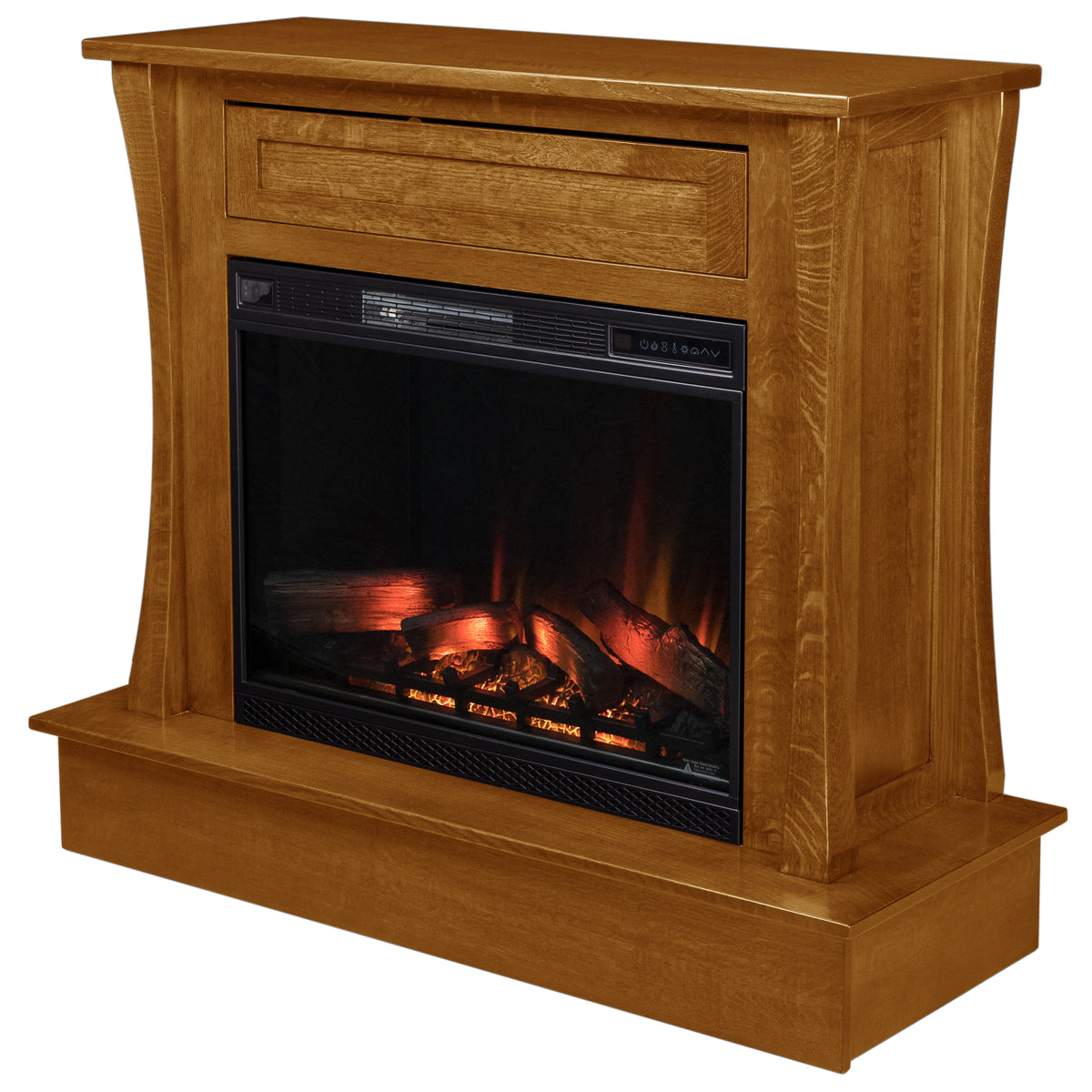 Silverton Wall Fireplace in Golden Pecan Stain