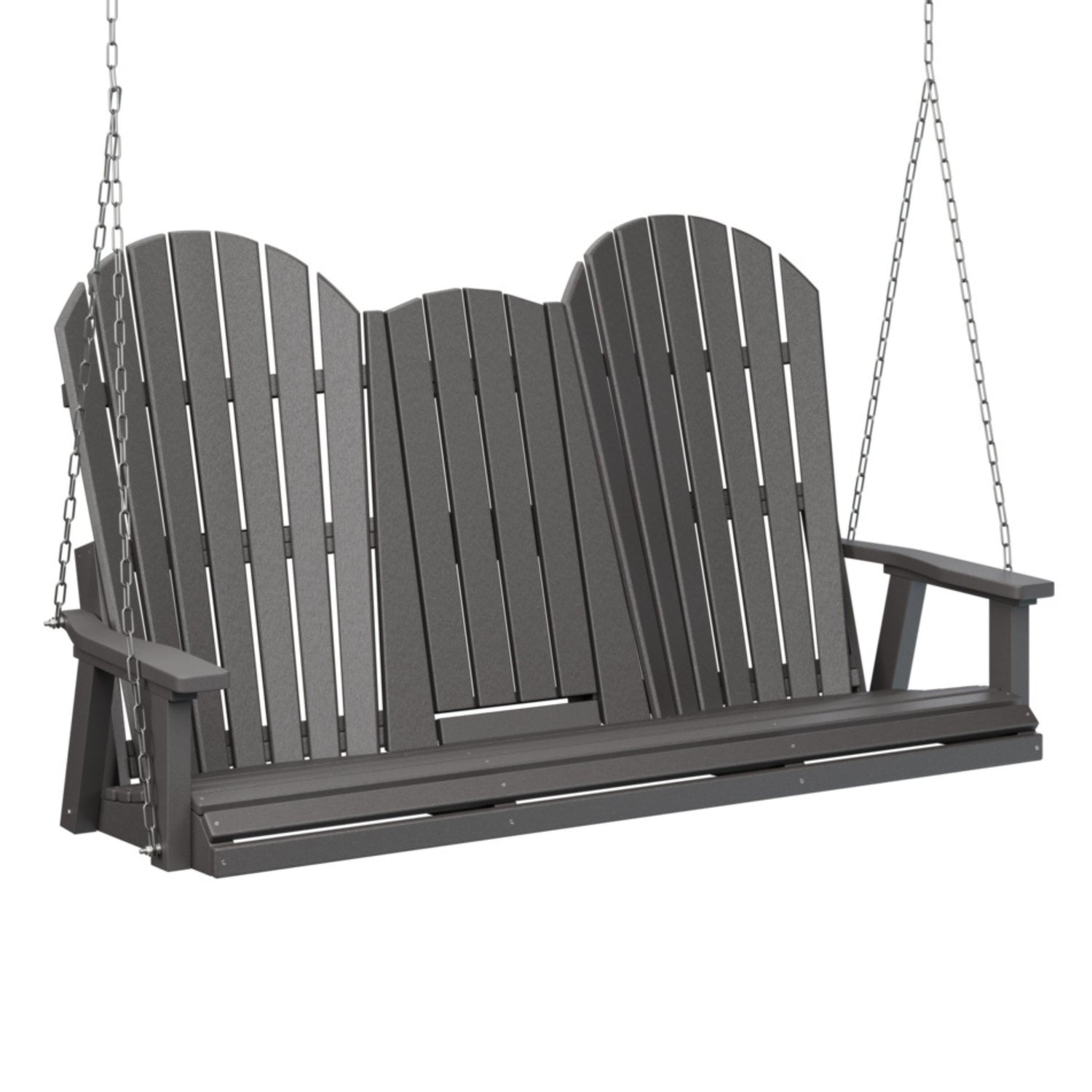 Berlin Gardens Comfo Back Poly Lumber Three Seat Console Swing with Stainless Steel Chains
