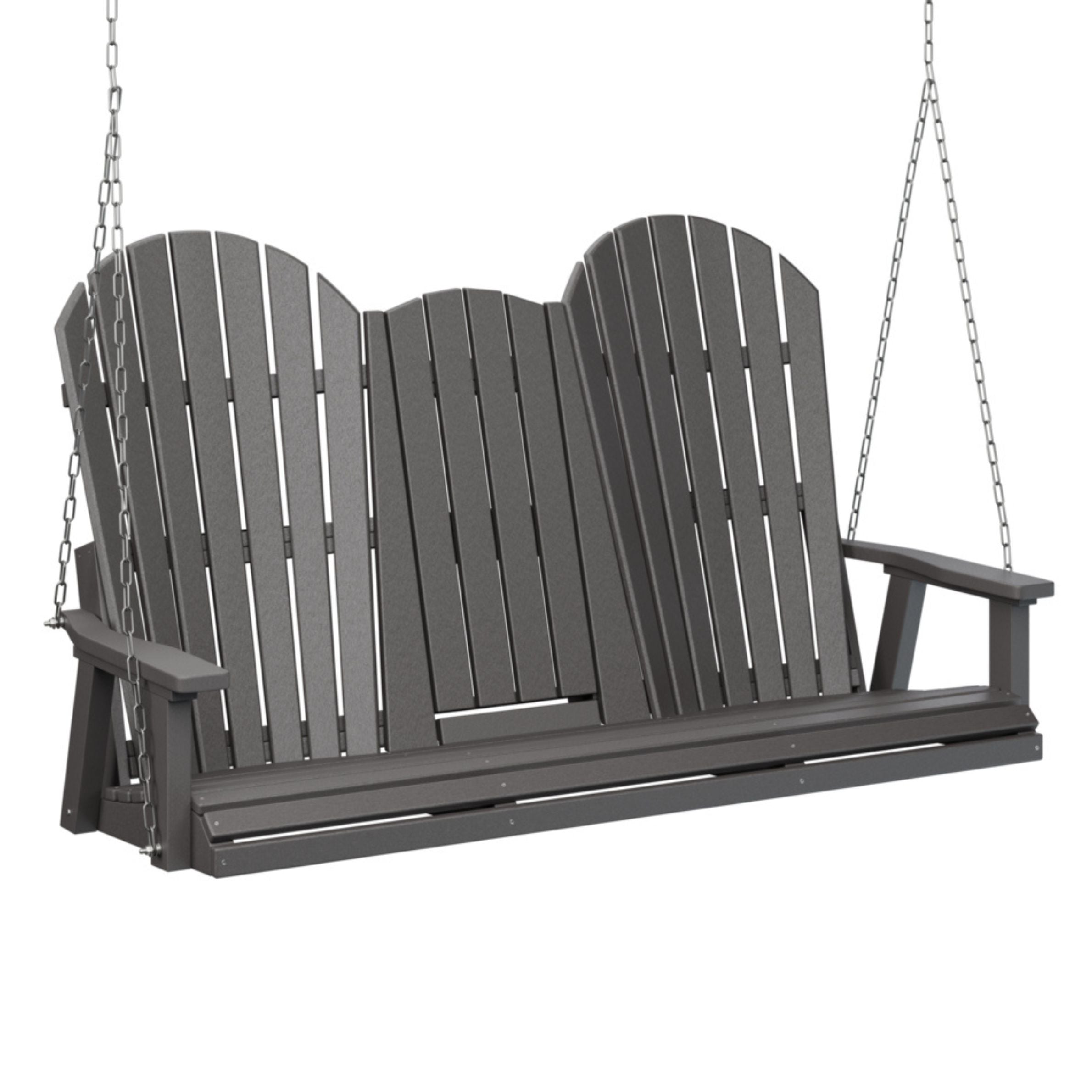 Berlin Gardens Comfo Back Poly Lumber Three Seat Console Swing with Stainless Steel Chains