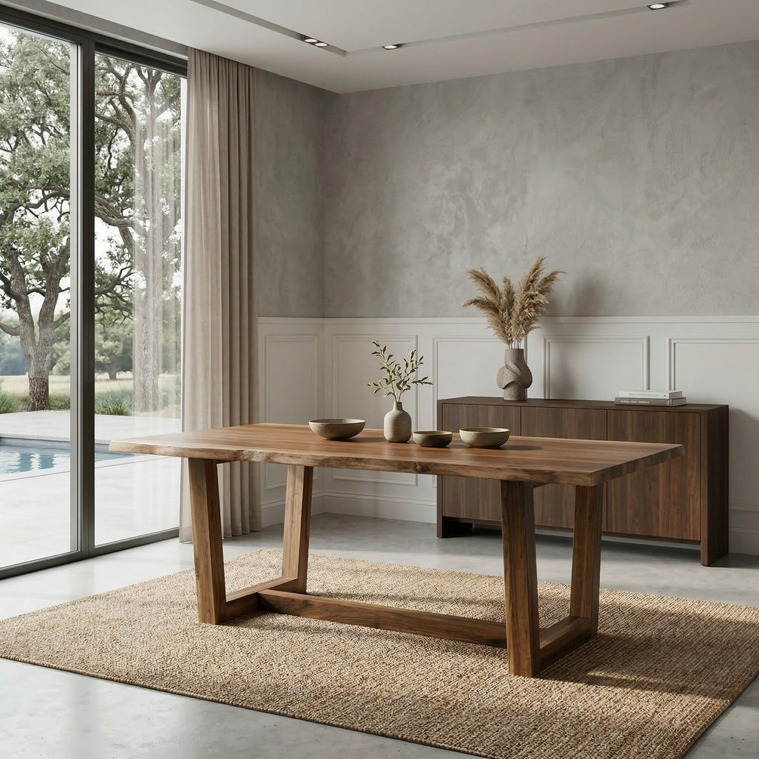 Hoosier Timbercraft Springfield Rustic Walnut Dining Table