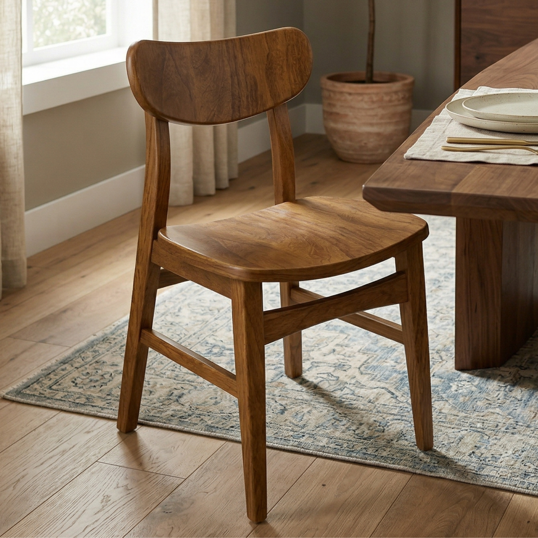 Hoosier Timbercraft Monroe Wood Side Maple Dining Chair