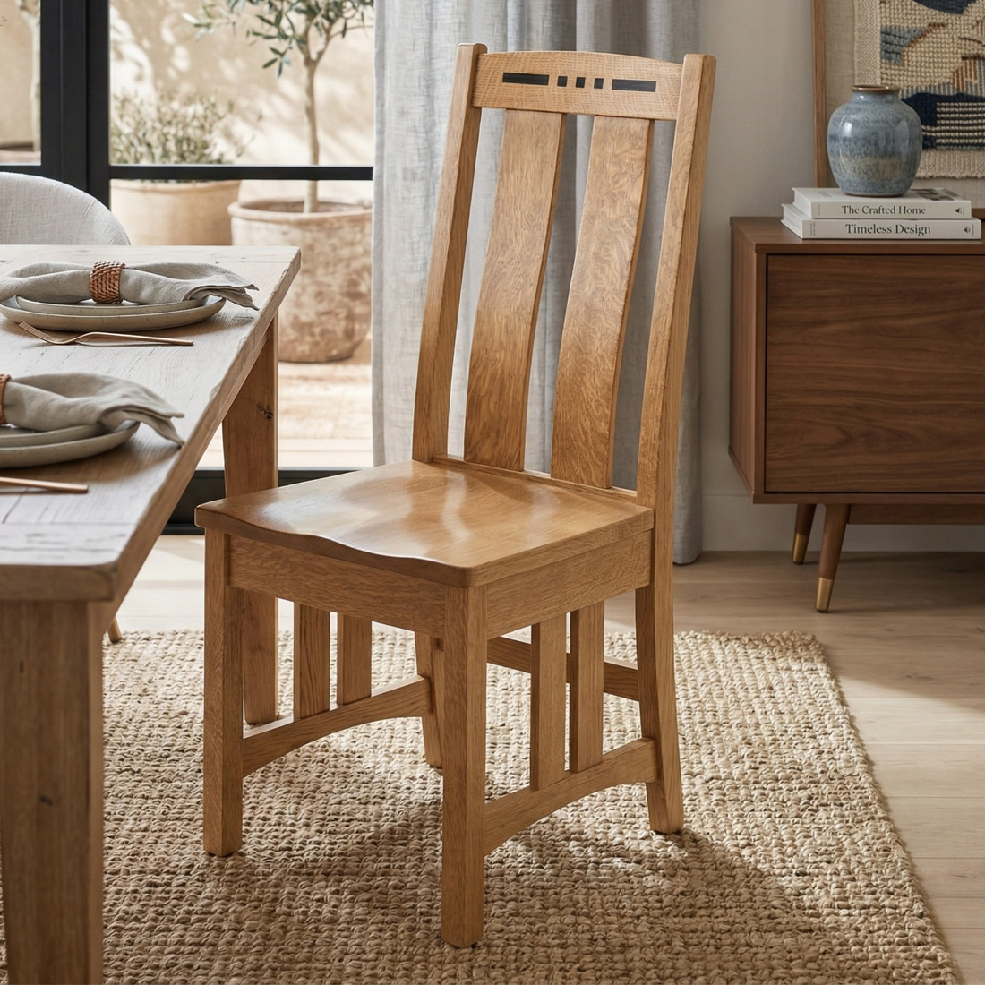 Hoosier Timbercraft Georgetown Side Oak Dining Chair