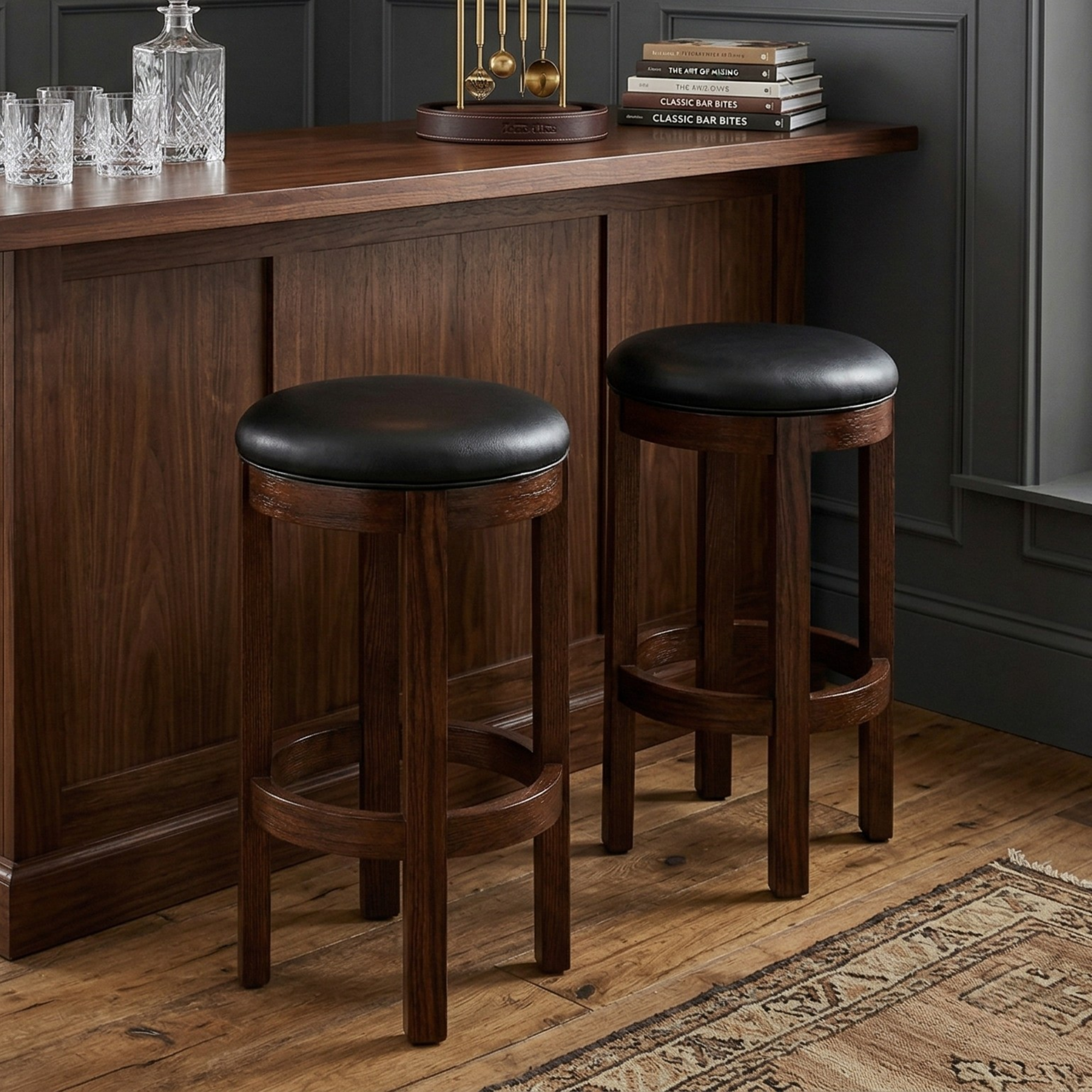 Hoosier Timbercraft Wayne Backless Maple Barstool