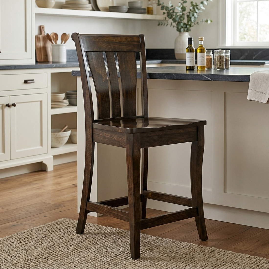 Hoosier Timbercraft Brighton Stationary Cherry Bar Chair