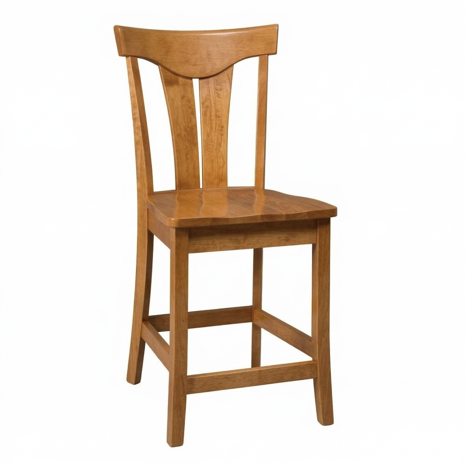 Hoosier Timbercraft Owen Stationary Bar Chair with Standard Top in Golden Pecan Stain