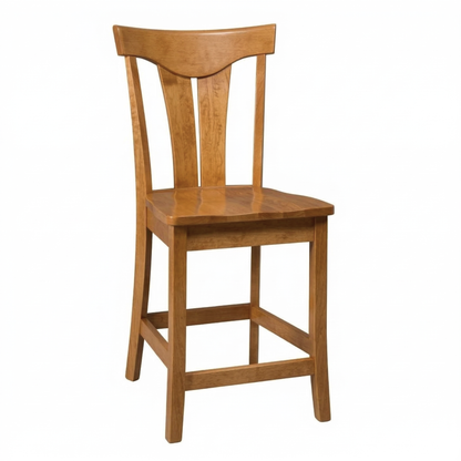 Hoosier Timbercraft Owen Stationary Bar Chair with Standard Top in Golden Pecan Stain