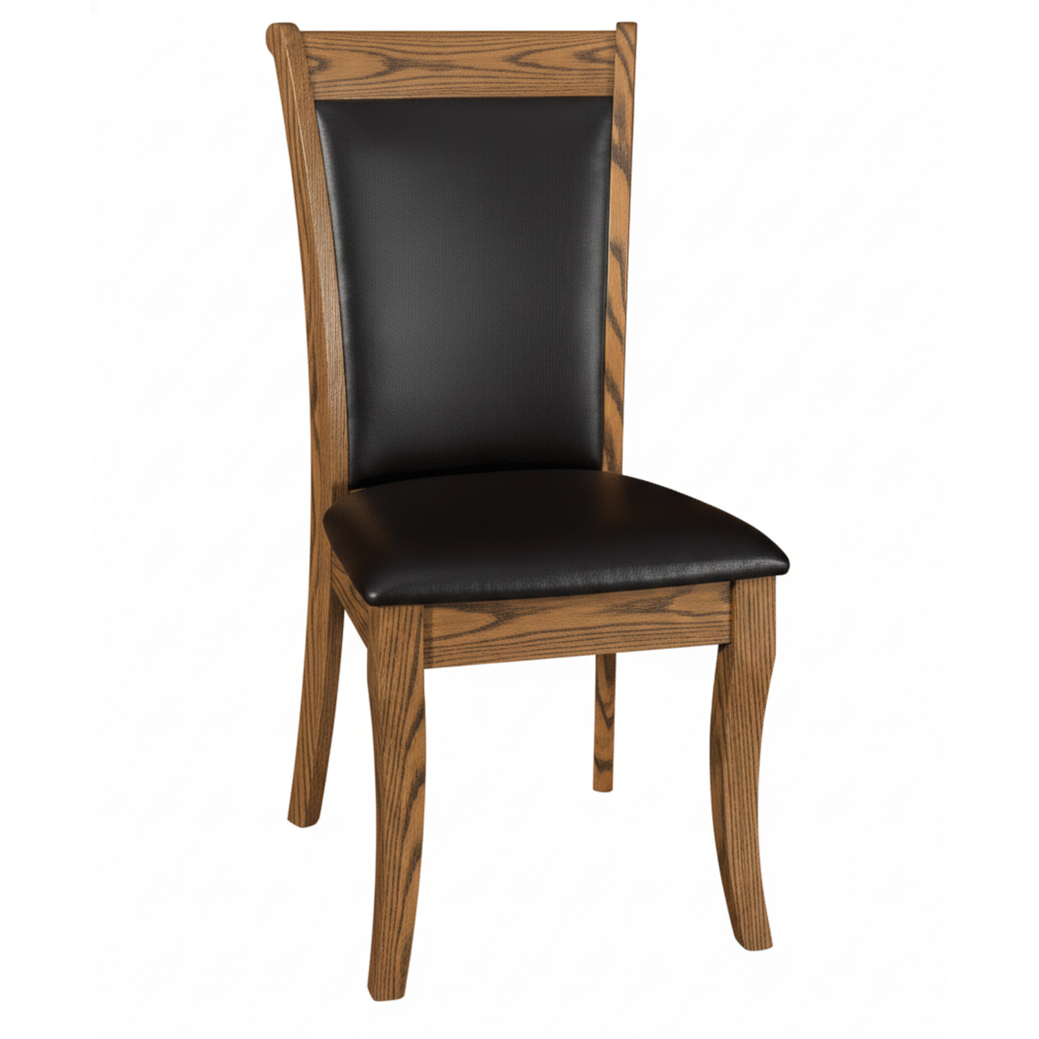 Hoosier Timbercraft Ashley Wood and Leather Dining Side Chair